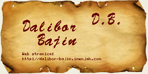 Dalibor Bajin vizit kartica
